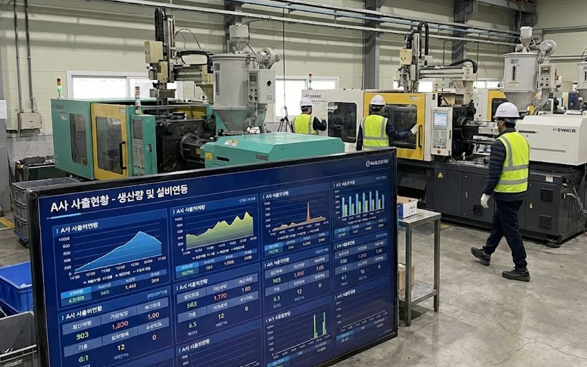 사출 설비 실시간 연동 및 생산량 MES 관리