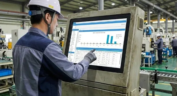 Real-time work progress management through introduction of on-site kiosks